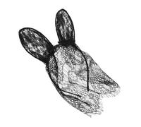 Beaupretty Bandeau Oreilles Lapin Dentelle Noire Accessoire Coiffure Femme Élégant pour Mariage Fête et Sorties Headband Floral Délicat et Confortable