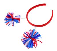 Beaupretty Bandeau Patriotique 4 Juillet aux Trois Couleurs en Laine Rouge Blanc Bleu, Accessoire Cheveux Femme pour Fête et Célébration, Serrage-tête Unique Taille
