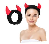 Beaupretty Bandeau Pour Se Laver Le Visage à Cornes De Diable Doux Et Pelucheux, Serrage-tête Maintien Ferme, Accessoire Coiffure Femme, Soins Visage En Domicile
