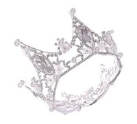 Beaupretty bandeau strass couronne casque de mariage pour la mariée diadème pour les femmes baroque robe soiree robe gala couronne brillante accessoires de cheveux de mariée alliage blanche