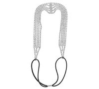 Beaupretty bandeau strass hair charms hair toppers Bandeau multi-couches argenté accessoire de mariage de mariée x bijoux pour femmes cordon élastique Silver