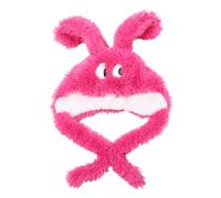 Beaupretty Baotou Bonnet Animal Oreilles tricoté Petit Fille Tricoter Peluche la Laine Rosé