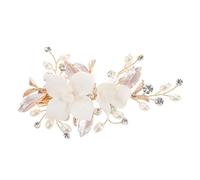 Beaupretty Barrette à Cheveux Céramique Fleurie Pour Mariage Épingles à Cheveux Élégantes Pour Femmes Avec Clip Alligator Sécurisé Accessoire Floral Pour Photos De Mariage Et Tête De