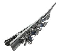 Beaupretty Barrette Cheveux Alligator Rétro avec Cristal Scintillant Pinces Cheveux Métal Accessoire Coiffure Élégant et Confortable Style Vintage pour Queue de Cheval