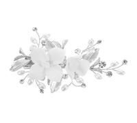 Beaupretty Barrette Fleurs De Céramique Pour Mariage Accessoire Élégant Perles Blanches Et Parfait Pour Photos Et Événements Spéciaux