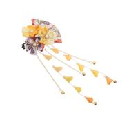 Beaupretty Barrette Japonaise Kimono avec Éventail et Glands Accessoire Cheveux Floral Vintage Léger pour Femmes Clip Traditionnel Japonais pour Fêtes et Événements Culturels