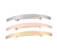 Beaupretty Barrettes Cheveux Femmes Lot de 6, Accessoires Chignons pour Queue de Cheval, Longues et Brillantes, Pinces Réutilisables pour Usage Quotidien, Or, Argenté, Or Rose