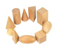 Beaupretty Bloc de Construction en Bois Géométrique pour Garçon et Filles Kaki, Éducatif et Amusant, pour Développer la Coordination Œil-Main Pensée Créative, Jeu D’éveil en Bois Écologique
