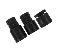 Beaupretty Bloc de Levage Réglable pour Cric à Vis 3 Pièces en Acier Noir, Hauteur Ajustable et Tête Plate pour Nivellement Précis de Machines Lourdes