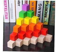 Beaupretty Blocs Bois Carrés Mini Cubes Bois pour Artisanat DIY Éducatif Blocs Solides et Lisses pour Projets de Bricolage et Enseignement Mathématique
