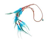 Beaupretty Boho Plume Headband Accessoire De Cheveux Tribal Plumes Et Filles Ornement De Carnaval Élégance Style Bohémien Couleur Et Café
