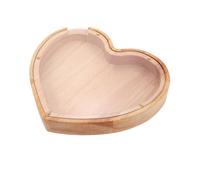 Beaupretty Boîte à Monnaie Bois Forme de Cœur Tirelire Garçon Fille Bois Coffret Décoratif Cadeau Anniversaire Fille Garçon Tirelire Transparente pour des Économies