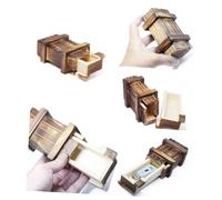 Beaupretty Boîte à Puzzle Bois avec Ouverture Secrète Jeu Éducatif Multifonctionnel pour Adultes et Garçon Fille Cadeau Original pour Amateurs de Casse-tête