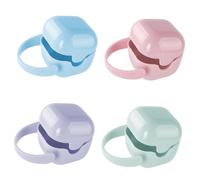 Beaupretty Boîte à Sucettes Pour Bébé 4 Pièces Colorées En Polypropylène Portable, Couverture Protège-tétine Pratique Pour Sorties Et Voyages, Rangement Hygiénique Pour Mamans Précises