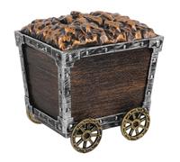 Beaupretty Boîte à Trésor Chariot Minier Garçon Fille Coffre Pirate Ludique Rangement Snack Petits Jouets Créatif Robuste