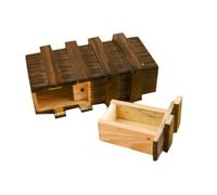 Beaupretty Boîte Bois Sécurisée avec Tiroir Secret pour Garçon Fille Éducatif Bois Naturel Serrure Rangement Sécurisé pour Garçon Fille