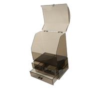 Beaupretty Boîte de Rangement Cosmétique Acrylique Transparente avec Couvercle Organisateur Durable et Élégant pour Tiroir et Coiffeuse Grand Modèle Poussière