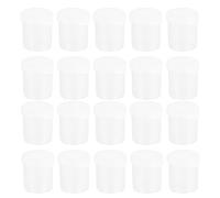 Beaupretty Boîte de Rangement Mini Ronde 25 Ml, Lot de 50, Polyéthylène Sûr, Boîte à Pigment Individuelle Couvercle Hermétique, pour Perles, Cosmétiques et Scrapbooking