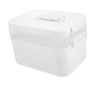 Beaupretty Boîte De Rangement Pour Kit Et Outils De Manucure Multi-étages En Plastique Pp Blanc Poignée Ergonomique Pour Utilisation Salon De Nail Art Cloisons Amovibles