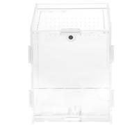 Beaupretty Boîte d'Élevage en Acrylique Transparent 8X7X10 CM Ventilation Intégrale, Terrarium Vertical Pratique pour Reptiles Domestiques Tels Que Serpents et Geckos