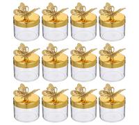 Beaupretty Boîtes à biscuits 12 unités en plastique avec couvercle forme, contenant transparent pour snacks et cookies, accessoires mariage européen