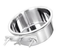 Beaupretty Bol pour Animaux Acier Inoxydable sans Aimant Suspendu avec Support à Trois Boulons Bol Pratique pour Chat et Chien Facile à Nettoyer Capacité Généreuse Adapté Aux Cages