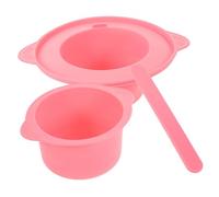 Beaupretty Bol Silicone pour Cire Épilation Pot Résistant Haute Température avec Bâton Mélangeur Rose Récipient Pratique pour Chauffe-cire et Préparation de Masques Usage Réutilisable