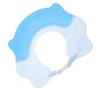 Beaupretty Bonnet Garçon Fille Ajustable Silicone Étanche Chapeau Lavage Cheveux Garçon Fille Protection Oreilles Design Mignon Couronne Bleu Pratique pour Bain