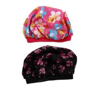 Beaupretty Bonnets de Nuit en Satin Léger et Respirant Lot de 2 Garçon et Filles Design Imprimé Créatif Large Bord Rond pour Maison et Lavage du Visage