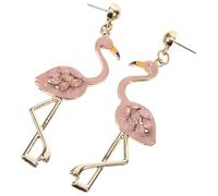 Beaupretty Boucles D’oreilles Pendantes Flamant Rose En Résine Colorée Peintes à La Main Pour Femmes Et Filles, Bijoux Légers Pour Fêtes, Mariages Et Usage Quotidien