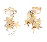 Beaupretty Boucles d'Oreilles à Clip Étoile Pendantes pour Femmes Manchette d'Oreille Hypoallergénique Design Créatif pour et Adolescentes Accessoire Élégant pour Sorties