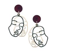 Beaupretty Boucles d'Oreilles Abstraites en Antiallergique pour Femme Accessoire Élégant de Mode Longues et Pendantes Fêtes Occasions Spéciales