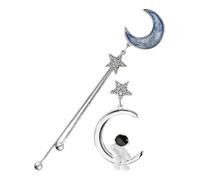 Beaupretty Boucles d'Oreilles Astronautes Asymétriques Pendantes en Acier Inoxydable pour Femmes Bijoux Créatifs Lune et Étoile Accessoires de Mode pour Fêtes et