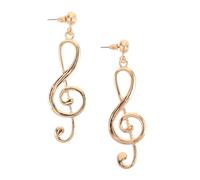 Beaupretty Boucles D'oreilles Femme Rétro Notes de Musique en Fer Or, Design Unique et Vintage, Confortables à Porter pour Performances et Fêtes
