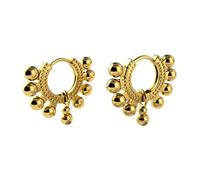 Beaupretty Boucles D'oreilles Pendantes Rétro En Perles Dorées Pour Femmes, Bijoux Fantaisie Cerceaux, Style Vintage, Usage Quotidien Et Occasions Formelles, Paire Unique En Métal Finition Soignée