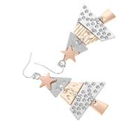 Beaupretty Boucles d'Oreilles Pendantes Sapin de Bicolores en Élégantes et Festives pour Femmes de Bijoux de Fête