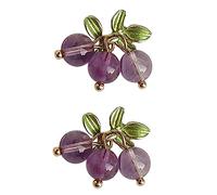 Beaupretty Boucles D'oreilles Raisin Cristallines Faites Main, Bijoux Minimalistes à Clous En Perles Pour Femmes, Légères Et Confortables, Adaptées Aux Fêtes Et Mariages