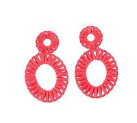 Beaupretty Boucles Oreilles Pendantes Raffia Tressé pour Femmes Accessoire de Mode Boho pour Occasions Spéciales