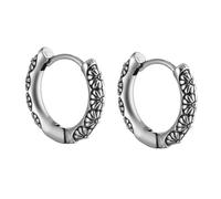 Beaupretty Boucles Oreilles Punk Pendantes Vintage Métal Argenté Bijoux Ronds Hip Hop Unisexes Résistantes à Oxydation pour Femmes et Hommes