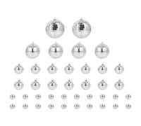 Beaupretty Boules à Facettes Disco 40 Pcs 10 Cm, 8 Cm, 5 Cm, 3 Cm en Verre et Mousse, Décoration Miroir Suspendue pour Fête, Mariage, Scène et Gâteau