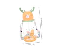 Beaupretty Bouteille Eau Garçon Fille avec Paille et Design de Cerf Antidéversement et Portable pour École et Activités Extérieures