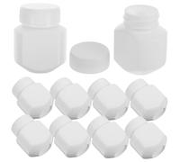 Beaupretty Bouteilles de Rangement pour Capsules et Poudres 10 Pièces 30cc Hdpe Blanc avec Bouchon Pression Étanche Protection Lumière Organiseur de Remède Voyage Pilulier Portable
