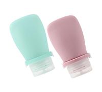 Beaupretty Bouteilles de Voyage Multifonctions Lot de 2 Anti-fuite en Silicone 60 Ml Flacons Vides pour Crème et Lotion Corporelle, Pratique pour Déplacements