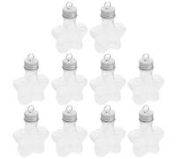 Beaupretty Bouteilles Décoratives pour Stockage de Jus Lot de 10 en Plastique Pet Transparent D'étoile et Décoration Suspendue de Sapin de
