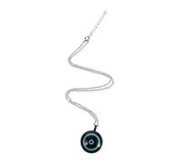 Beaupretty Bouton d'interrupteur lumineux bijoux technologiques accessoire technologique Collier de pierre précieuse unique bijoux bouton d'alimentation lumineux pendentif Métal Ciel bleu