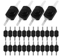 Beaupretty Bouton-poussoir Micro à Verrouillage Noir, 50 Pièces, 2 Broches, Autobloquant pour Lampe Torche et Prise Murale, Interrupteur Miniature Électronique pour Contrôle Marche/arrêt