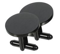 Beaupretty Boutons De Manchette Ronds en Acier Inoxydable, Double Face Brossée Et Miroir Poli, Costume Homme, pour Chemise De Smoking Et Occasions Formelles, Design Rétro Noir Hq192