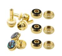 Beaupretty Boutons de Piston Trompette Dorés 12 Pièces Petit Modèle Bahá Kit Remplacement Boutons Pression Métal pour Instrument à Vent Accessoires Réparation Trompette Usage Concert et