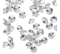 Beaupretty Boutons en Cristal Bordure Acrylique 20 Mm, Lot de 100 Pièces, Clous Décoratifs pour Canapé et Meubles, Punaises Métalliques pour Couture et Loisirs Créatifs, Accessoires