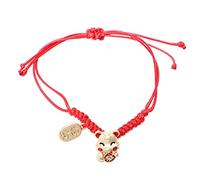 Beaupretty Bracelet Amulette Année du Tigre Cordon Rouge Chaîne Tressée Cadeau Protection Forces Malaises